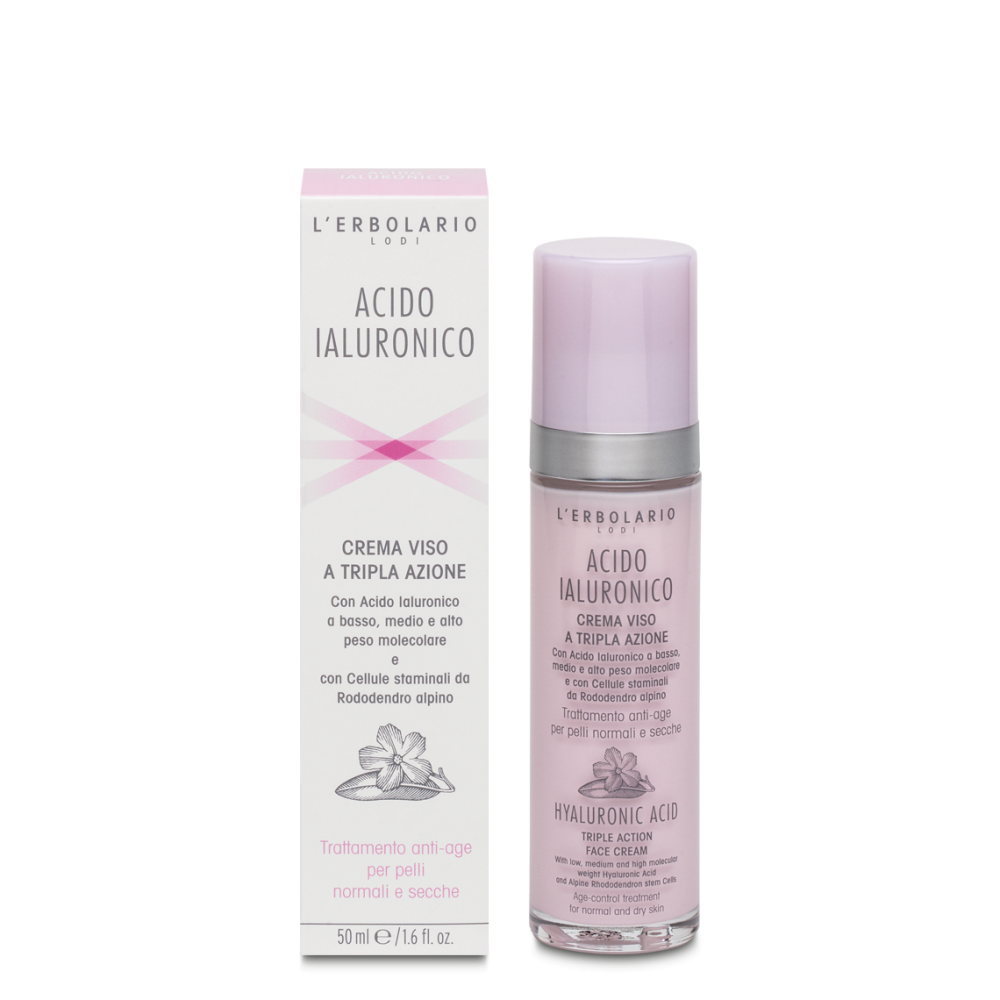 Erbolario Crema Viso per Pelli Normali e Secche Acido Ialuronico